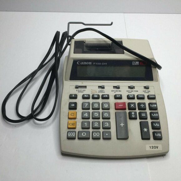 Canon P100-DH 12-Digit Display Printing Calculator Extra Paper Rolls - Picture 2 of 8